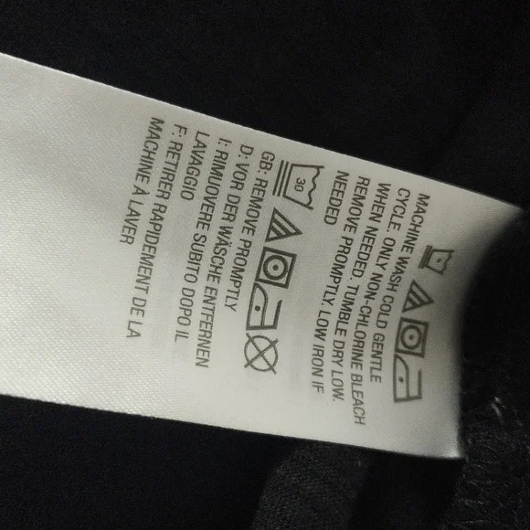 LOGO Lavish Embroidered Black Mesh Slub Knit Top XL - Picture 12 of 12